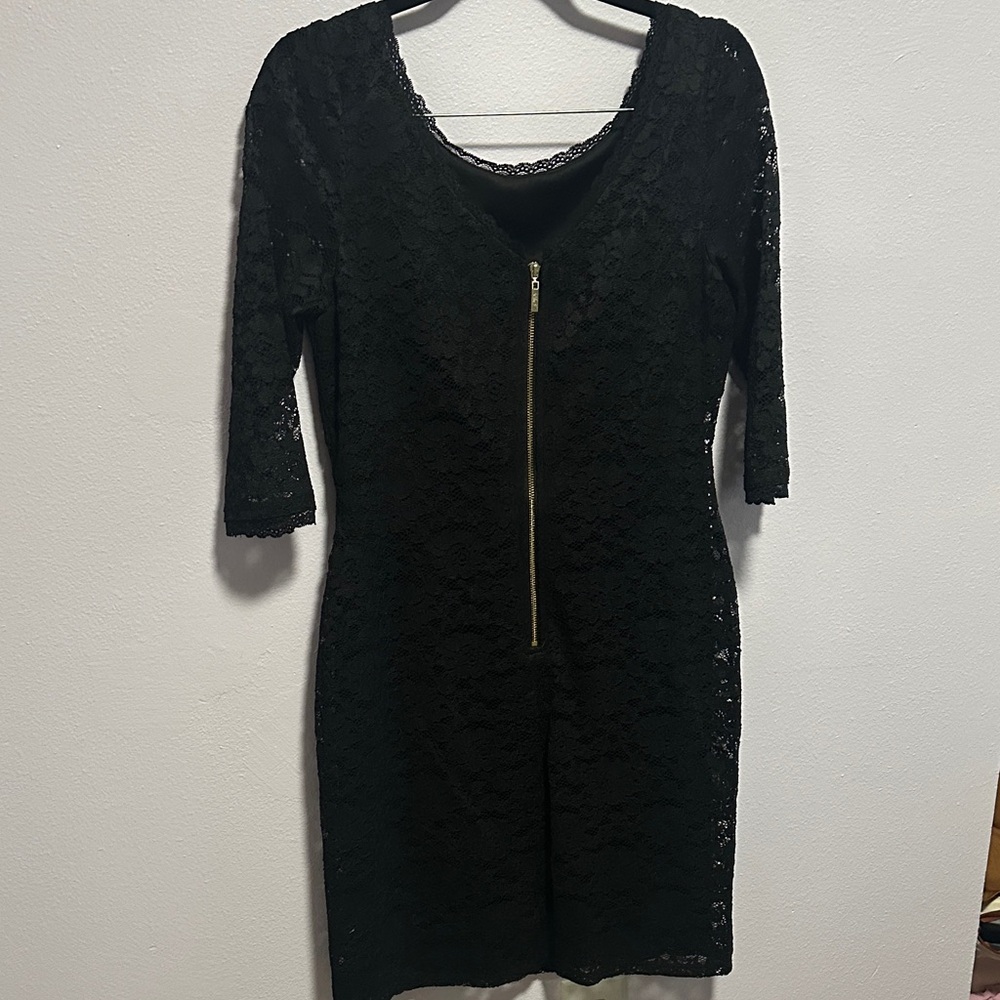 Eliza J Black Lace Cocktail Dress - Picture 8 of 12